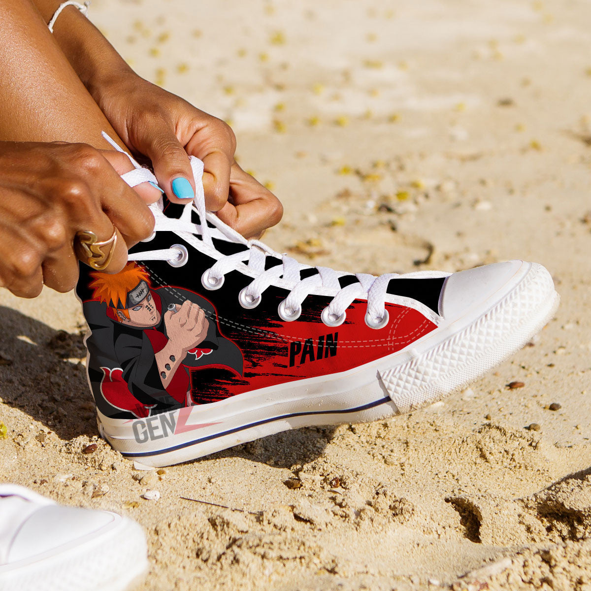 Aktasuki Pain High Top Shoes Custom Anime Sneakers