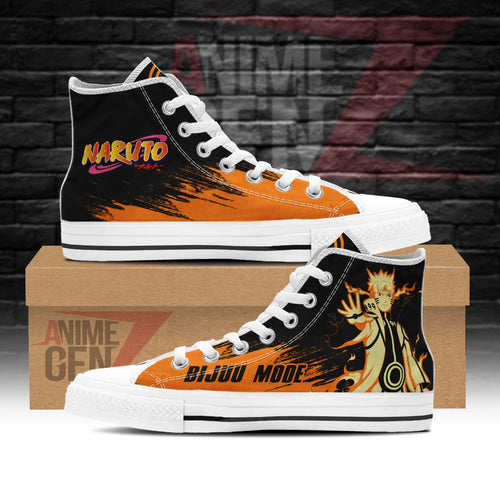 Naruto Bijuu Mode High Top Shoes Custom Anime Sneakers