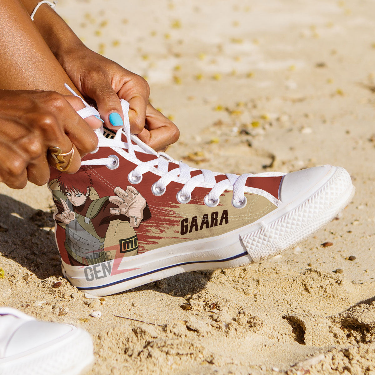 Naruto Gaara High Top Shoes Custom Anime Shoes