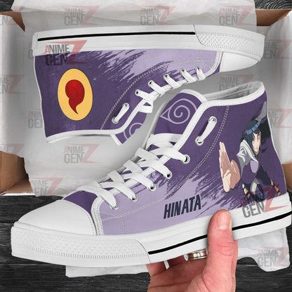 Naruto Hinata High Top Shoes Custom Anime Shoes