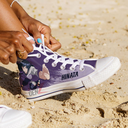 Naruto Hinata High Top Shoes Custom Anime Shoes