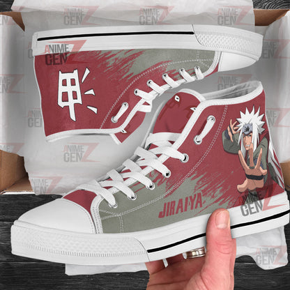 Naruto Jiraiya High Top Shoes Custom Anime Shoes
