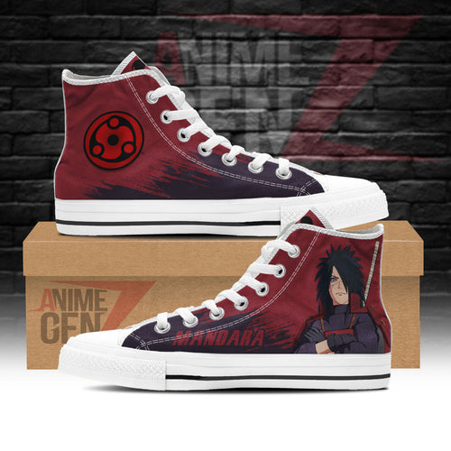 Naruto Madara High Top Shoes Custom Anime Shoes