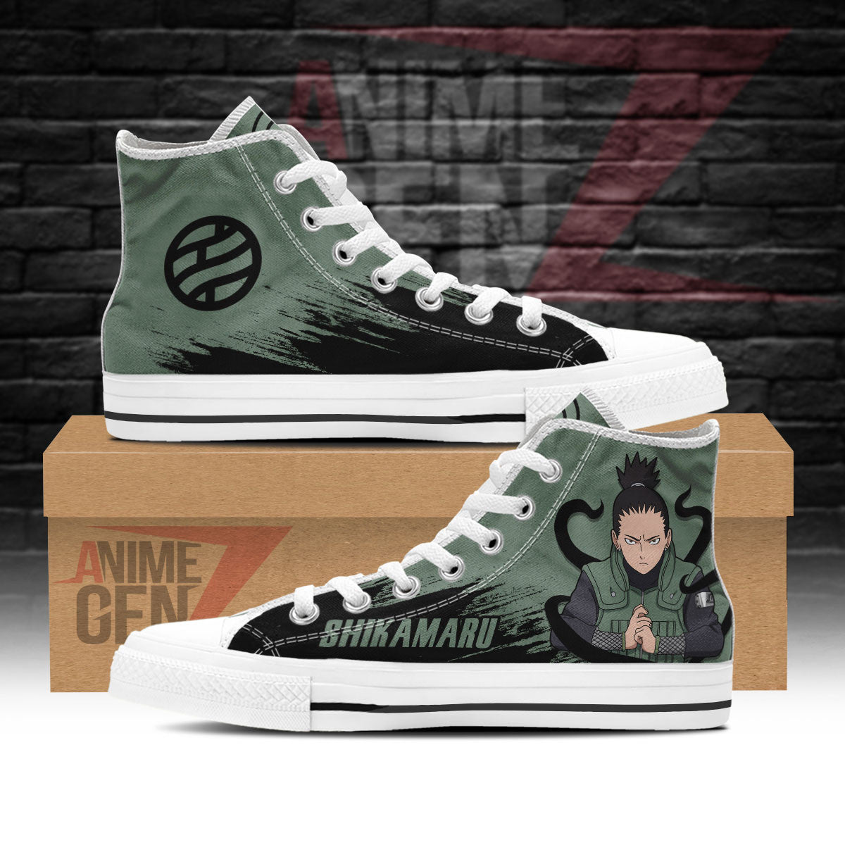 Naruto Nara Shikamaru High Top Shoes Custom Anime Shoes