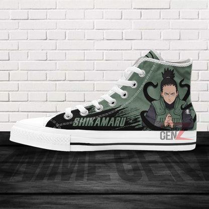 Naruto Nara Shikamaru High Top Shoes Custom Anime Shoes