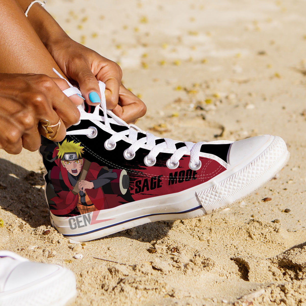 Naruto Sage Mode High Top Shoes Custom Anime Sneakers