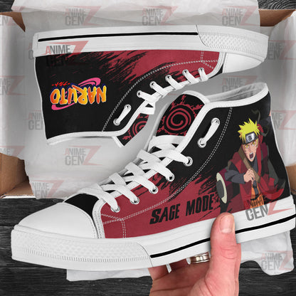 Naruto Sage Mode High Top Shoes Custom Anime Sneakers