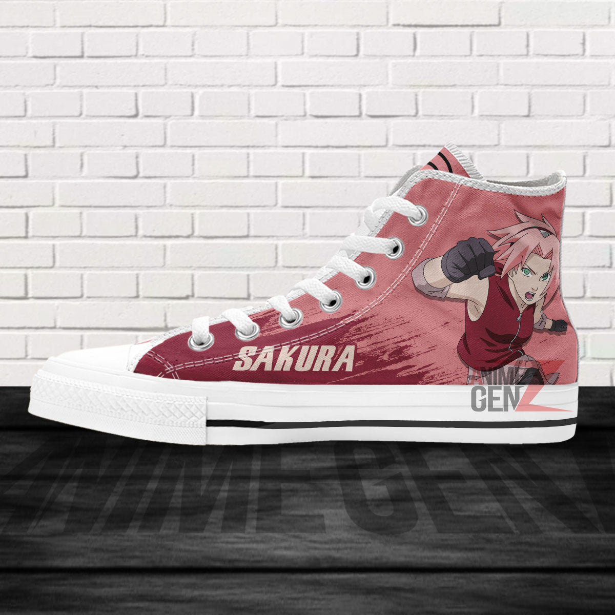Naruto Sakura Haruno High Top Shoes Custom Anime Shoes