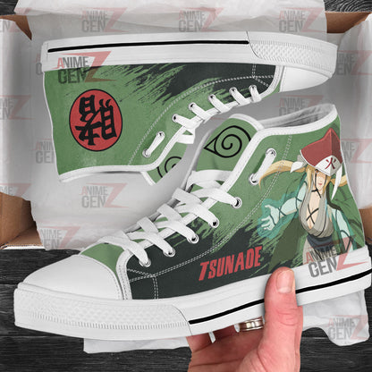 Naruto Tsunade High Top Shoes Custom Anime Shoes