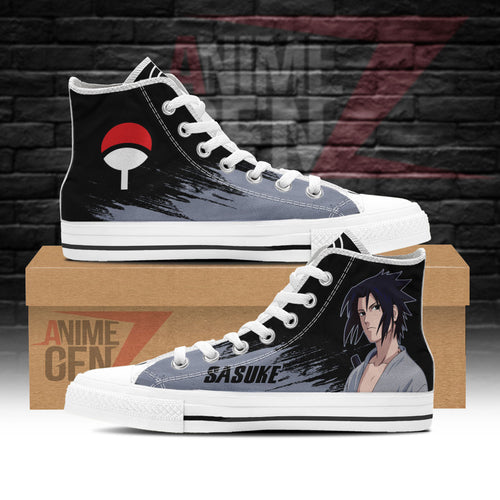 Naruto Uchiha Sasuke High Top Shoes Custom Anime Shoes