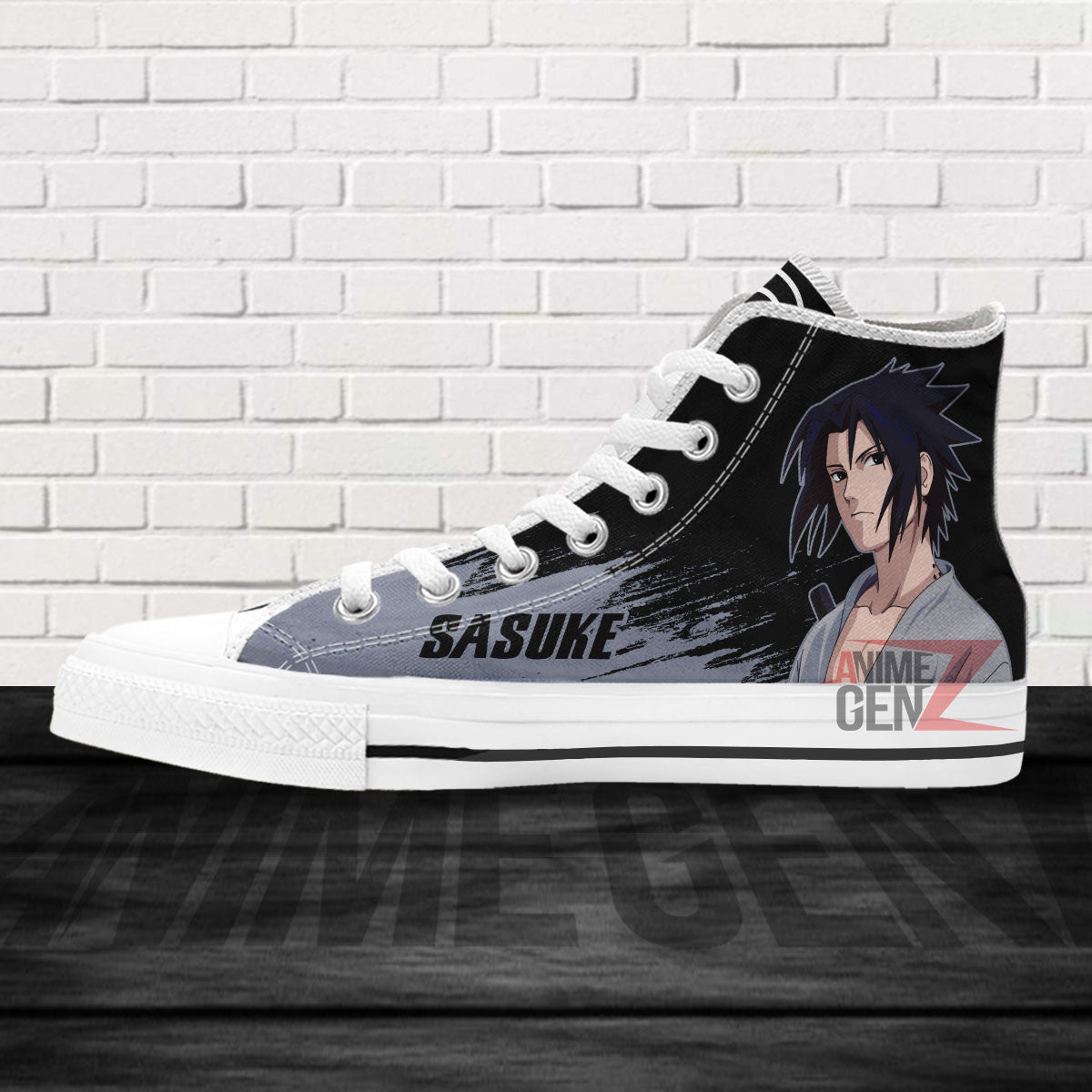 Naruto Uchiha Sasuke High Top Shoes Custom Anime Shoes