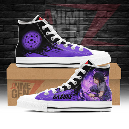 Naruto Uchiha Sasuke Susano High Top Shoes Custom Anime Shoes