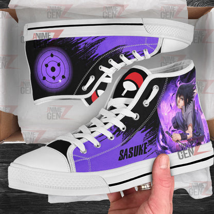 Naruto Uchiha Sasuke Susano High Top Shoes Custom Anime Shoes
