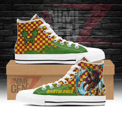 One Piece Bartolomeo High Top Shoes Custom Anime Sneakers