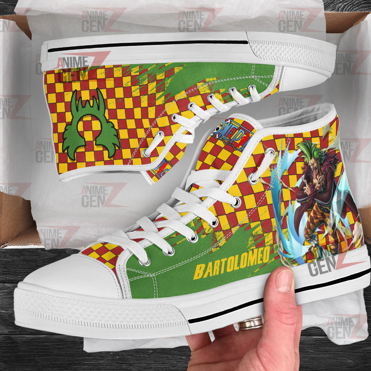 One Piece Bartolomeo High Top Shoes Custom Anime Sneakers