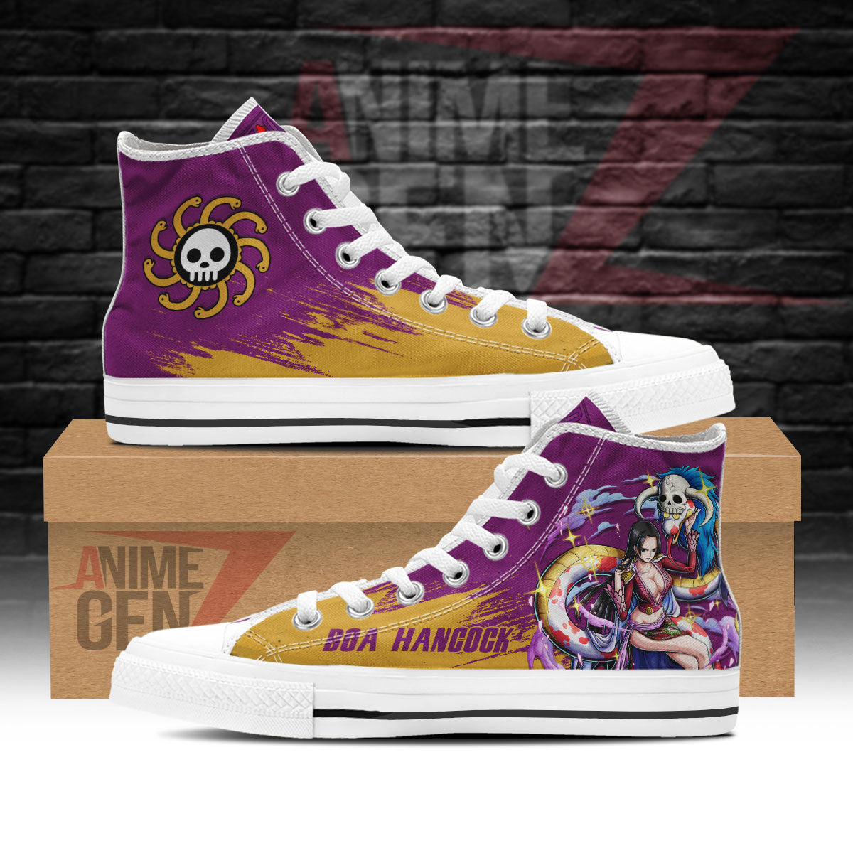 One Piece Boa Hancock High Top Shoes Custom Anime Sneakers