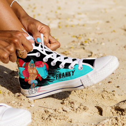 One Piece Franky High Top Shoes Custom Anime Sneakers