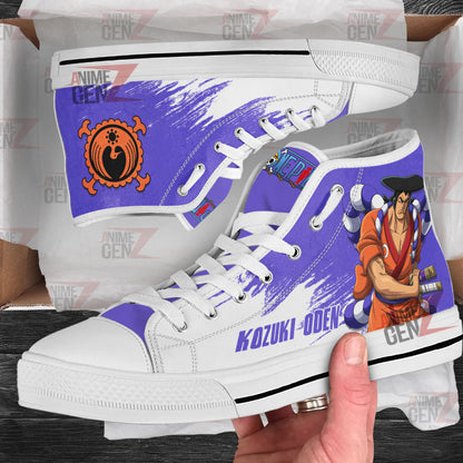 One Piece Kozuki Oden High Top Shoes Custom Anime Sneakers