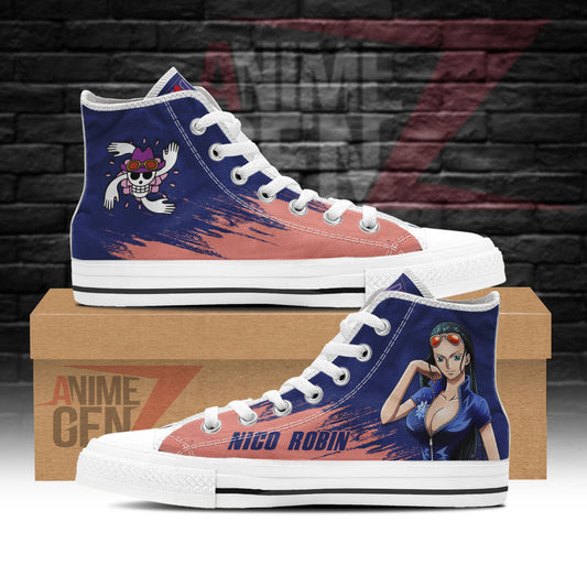 One Piece Nico Robin High Top Shoes Custom Anime Sneakers