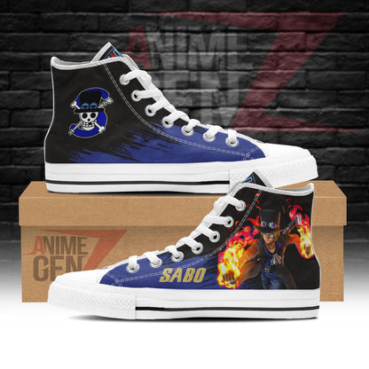 One Piece Sabo High Top Shoes Custom Anime Sneakers
