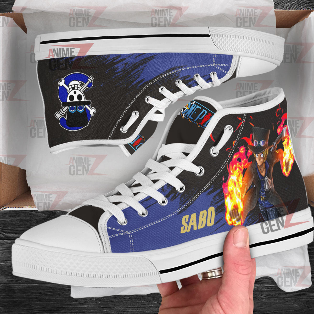 One Piece Sabo High Top Shoes Custom Anime Sneakers