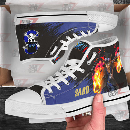 One Piece Sabo High Top Shoes Custom Anime Sneakers