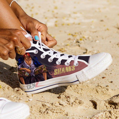 One Piece Shanks High Top Shoes Custom Anime Sneakers