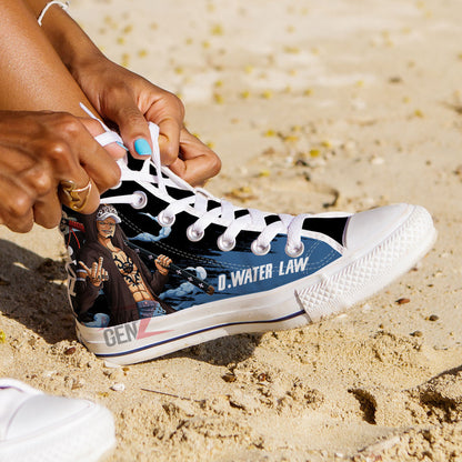 One Piece Trafalgar D. Water Law High Top Shoes Custom Anime Sneakers