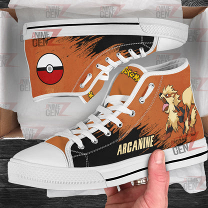 Pokemon Arcanine High Top Shoes Custom Anime Sneakers