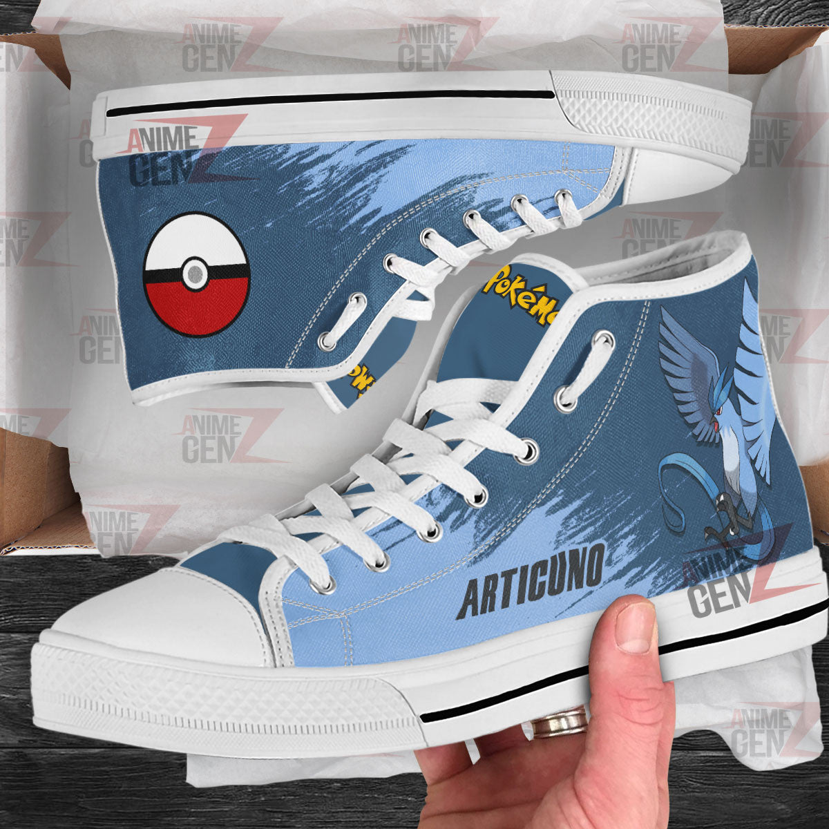 Pokemon Articuno High Top Shoes Custom Anime Sneakers