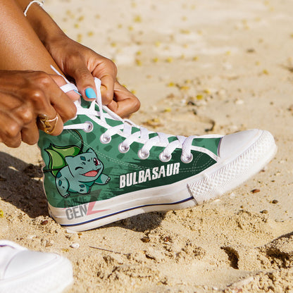 Pokemon Bulbasaur High Top Shoes Custom Anime Sneakers