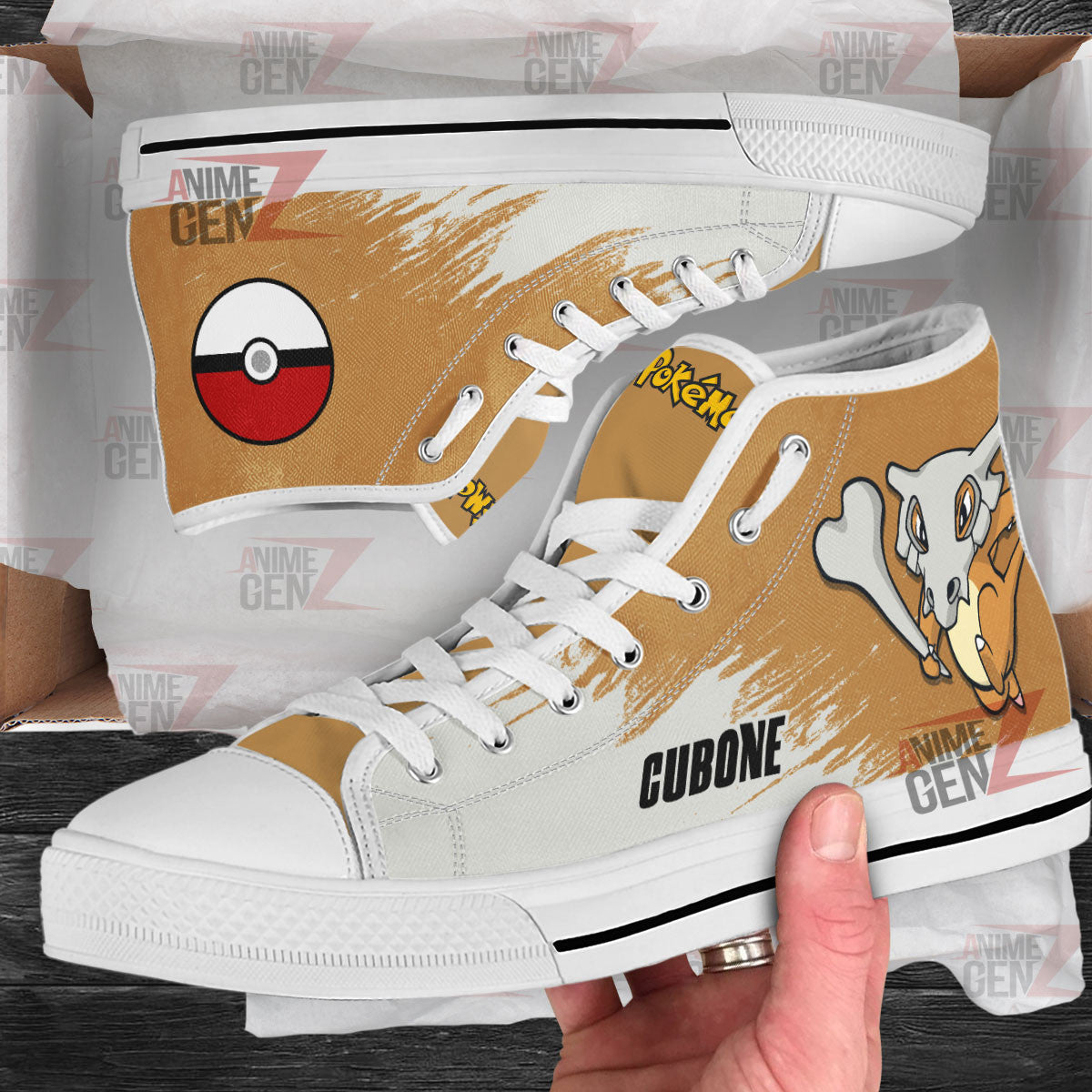 Pokemon Cubone High Top Shoes Custom Anime Sneakers