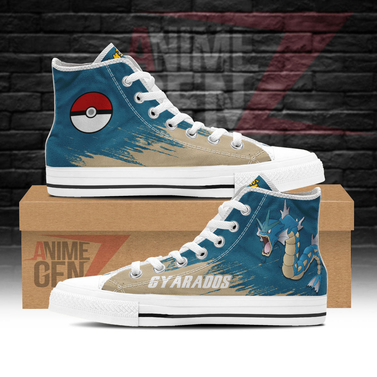 Pokemon Gyarados High Top Shoes Custom Anime Sneakers