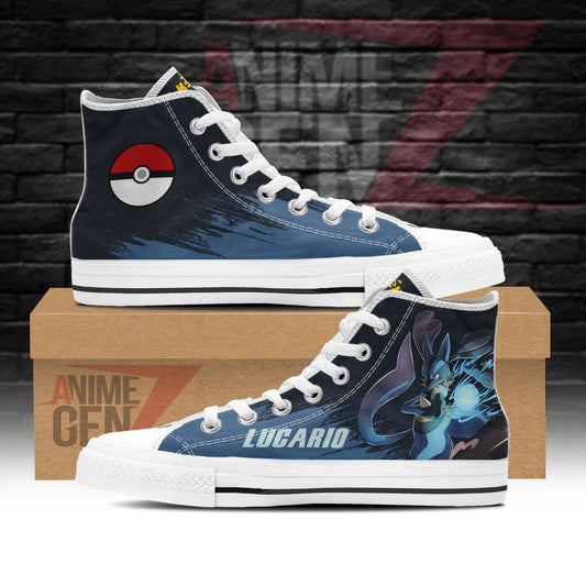 Pokemon Lucario High Top Shoes Custom Anime Sneakers