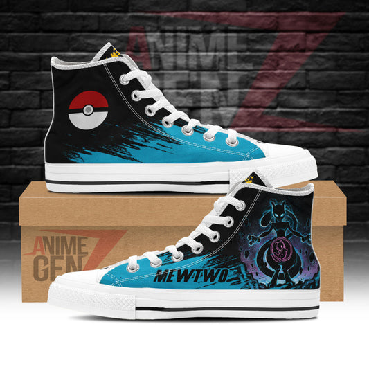 Pokemon Mewtwo High Top Shoes Custom Anime Sneakers
