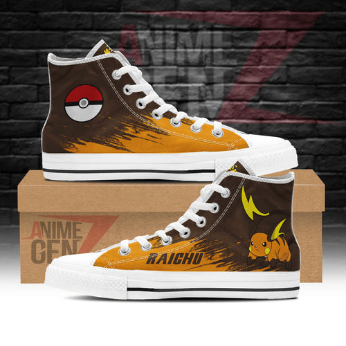Pokemon Raichu High Top Shoes Custom Anime Sneakers