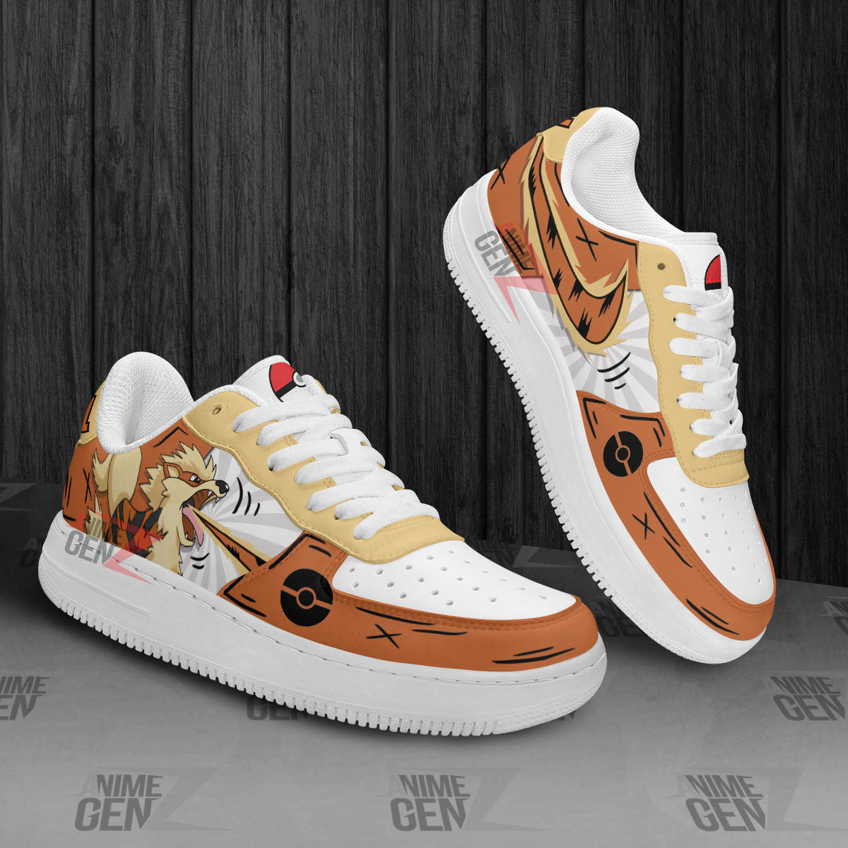 Pokemon Arcanine Air Sneakers Custom Anime Shoes