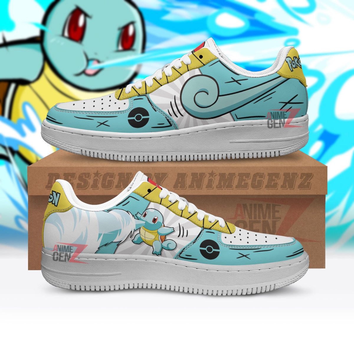 Pokemon Squirtle Air Sneakers Custom Anime Shoes
