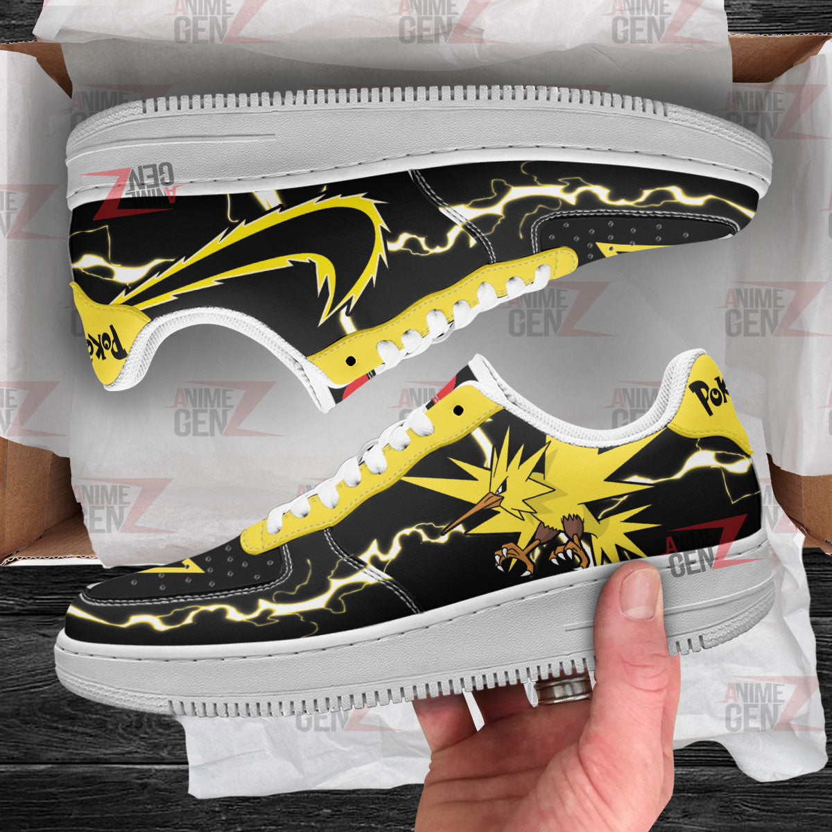 Pokemon Zapdos Air Sneakers Custom Anime Shoes