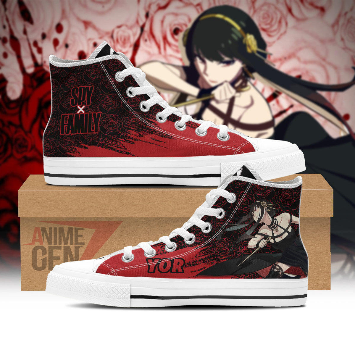 Spy X Family Yor Forger High Top Shoes Custom Anime Shoes