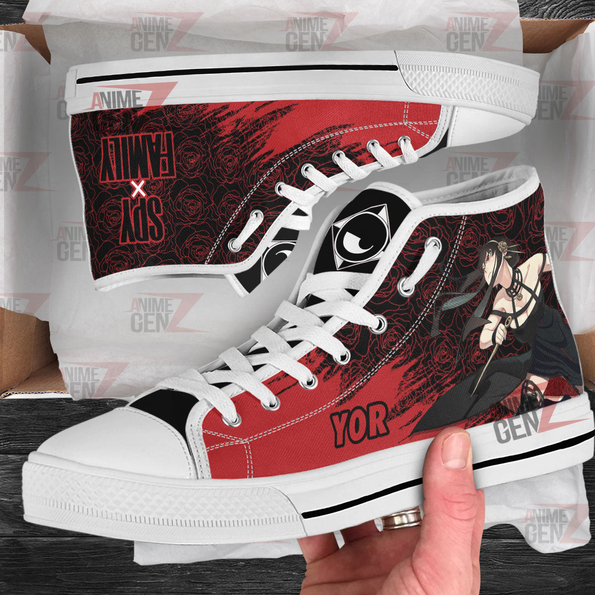 Spy X Family Yor Forger High Top Shoes Custom Anime Shoes