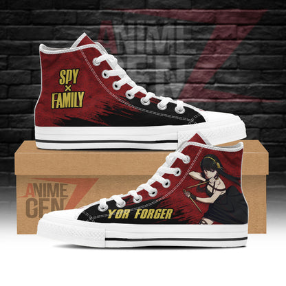 Spy X Family Yor Forger High Top Shoes Custom Anime Sneakers