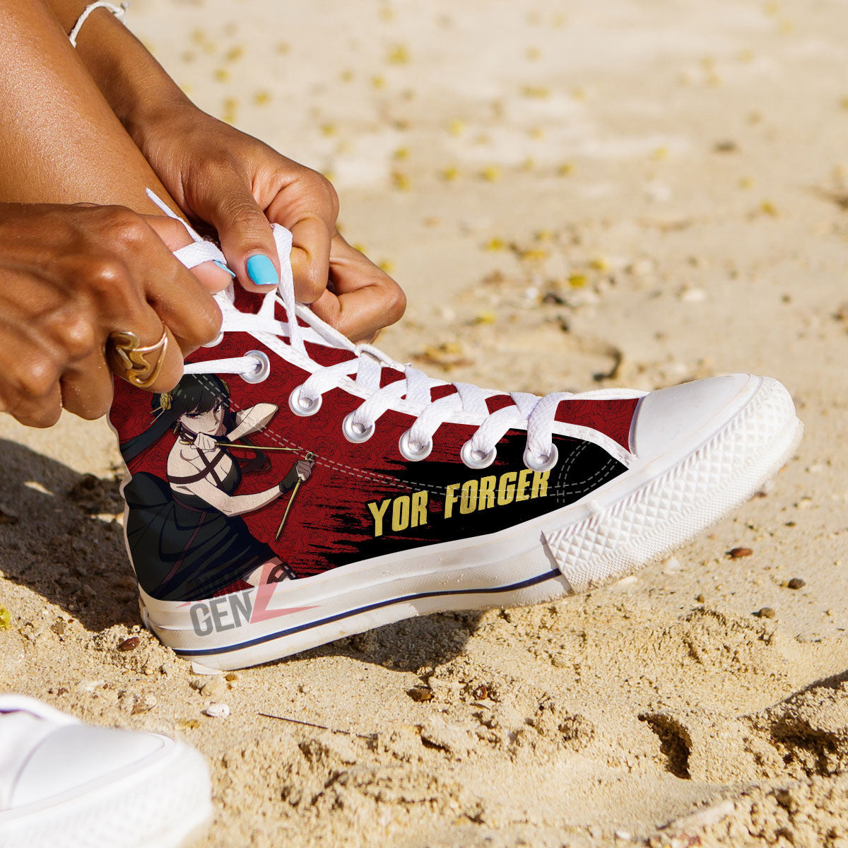 Spy X Family Yor Forger High Top Shoes Custom Anime Sneakers