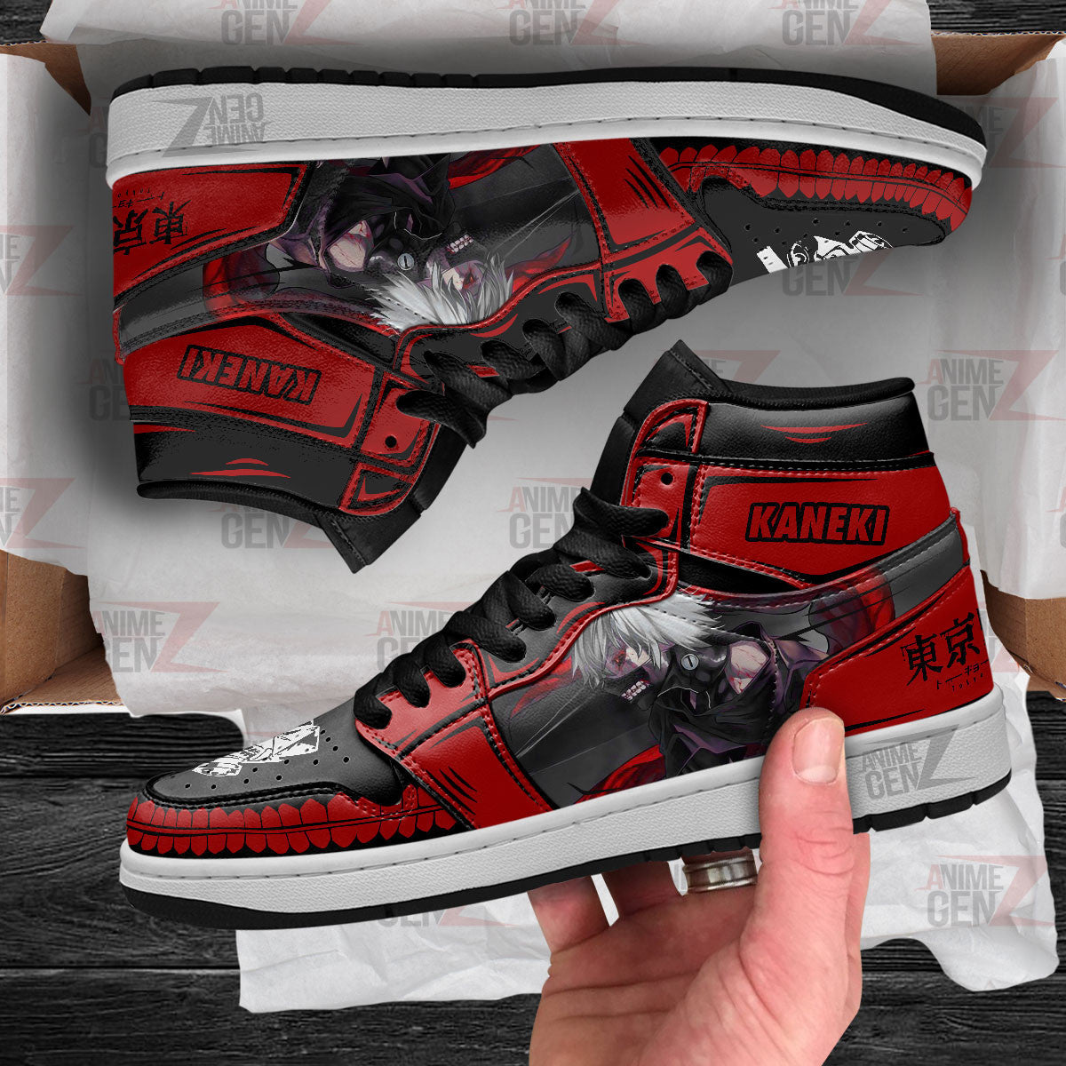 Tokyo Ghoul Ken Kaneki JD Sneakers Custom Anime Shoes