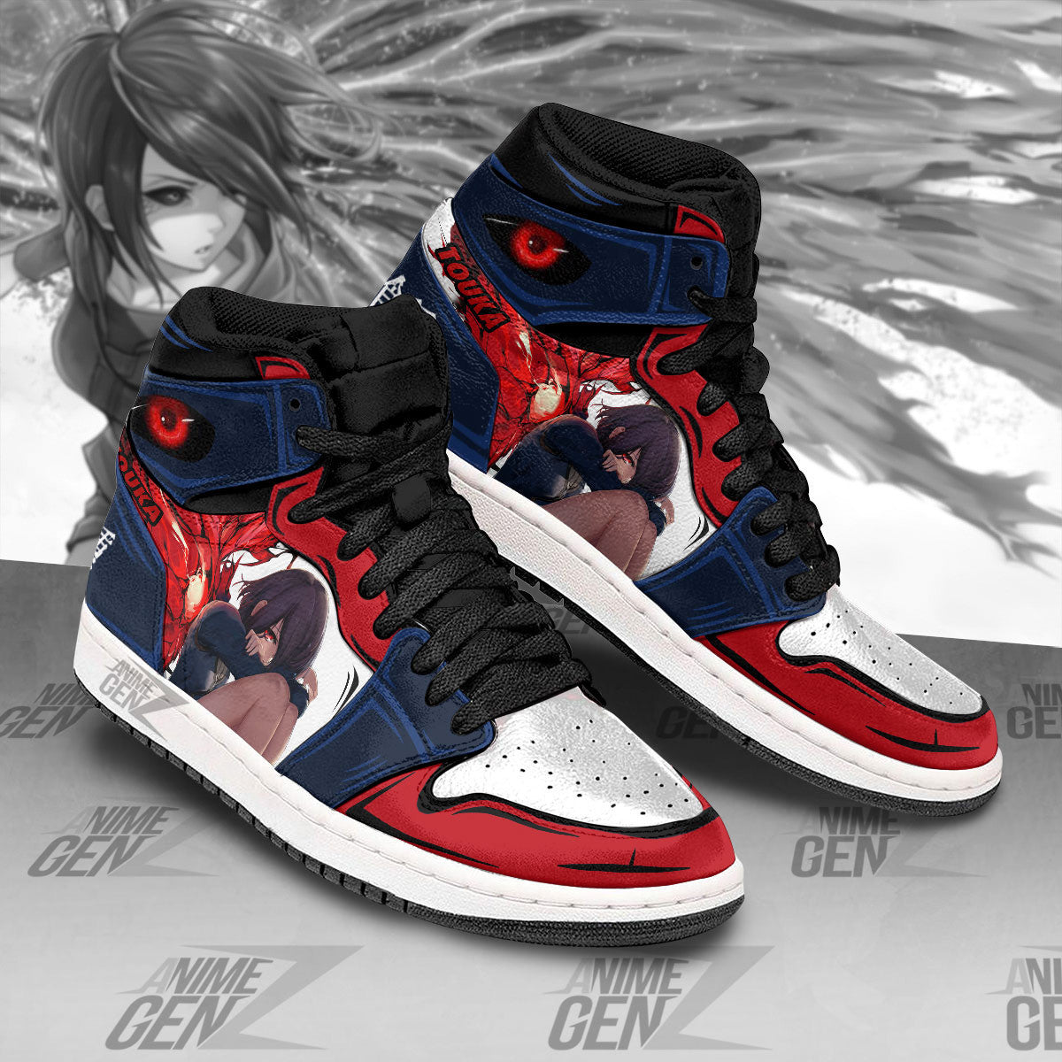 Tokyo Ghoul Touka Kirishima JD Sneakers Custom Anime Shoes