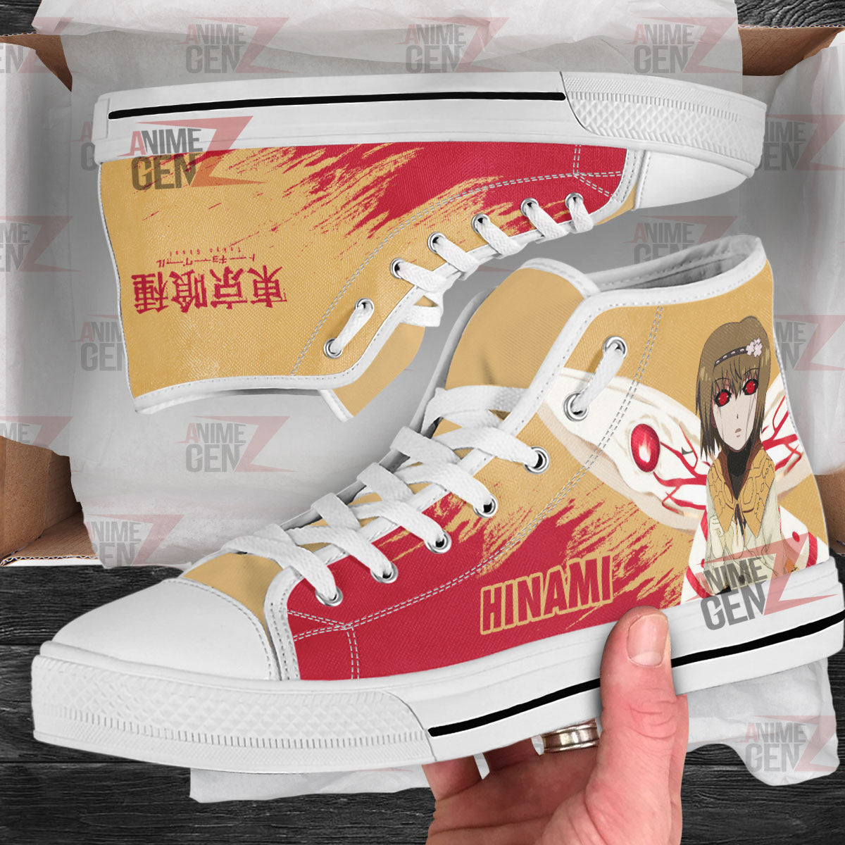Tokyo Ghoul Hinami Fueguchi High Top Shoes Custom Anime Shoes