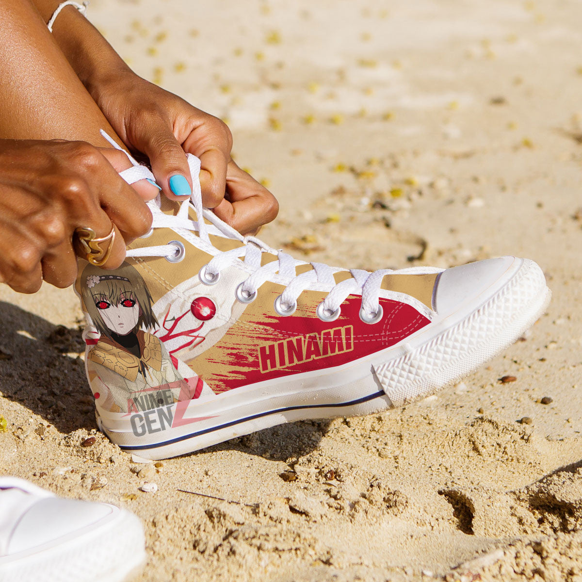 Tokyo Ghoul Hinami Fueguchi High Top Shoes Custom Anime Shoes