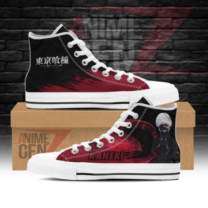 Tokyo Ghoul Ken Kaneki High Top Shoes Custom Anime Shoes