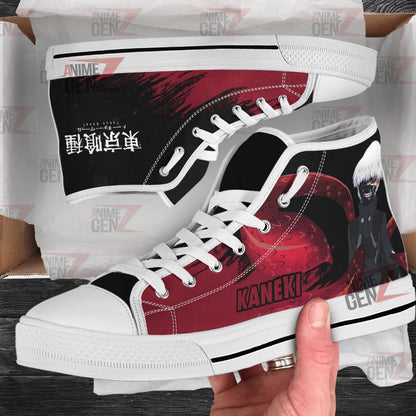 Tokyo Ghoul Ken Kaneki High Top Shoes Custom Anime Shoes
