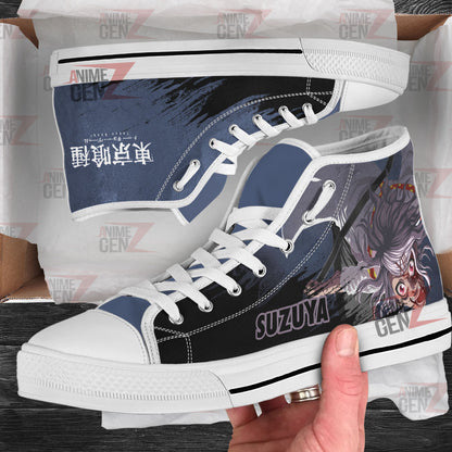 Tokyo Ghoul Suzuya Juuzou High Top Shoes Custom Anime Shoes